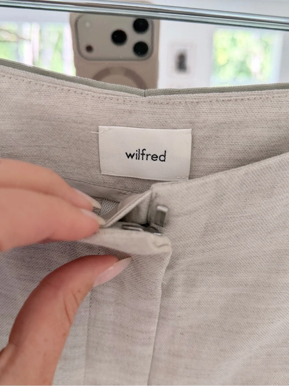 Aritzia Wilfred Sonata Linen Pant in Natural Ecru